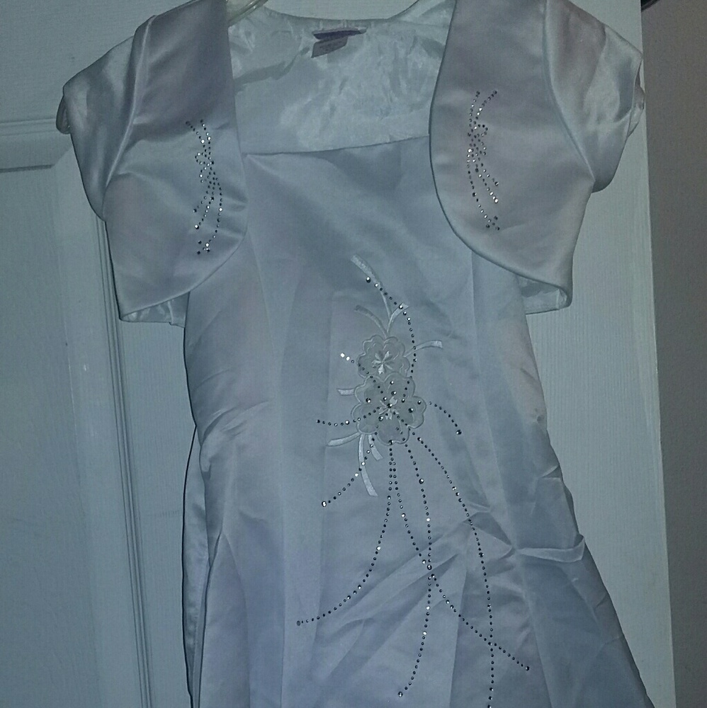 Kids White Baptism/ Confirmation Dress